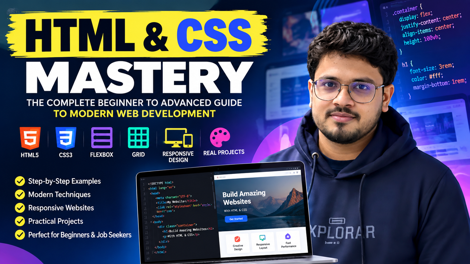 HTML &amp; CSS Mastery: The Complete Beginner to Advanced Guide to Modern Web Development