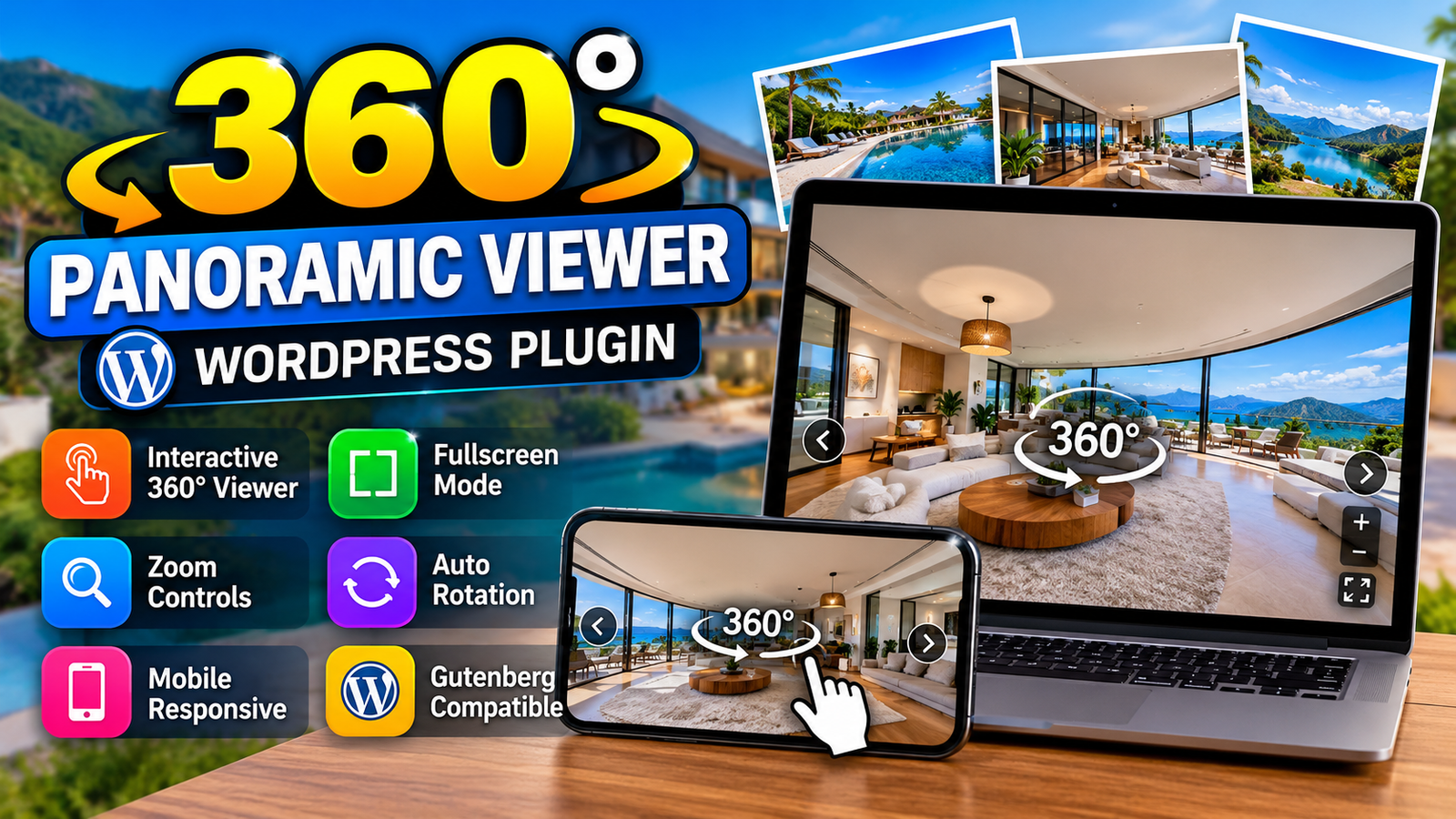 360° Panoramic Viewer WordPress Plugin – Interactive 360 Image Viewer
