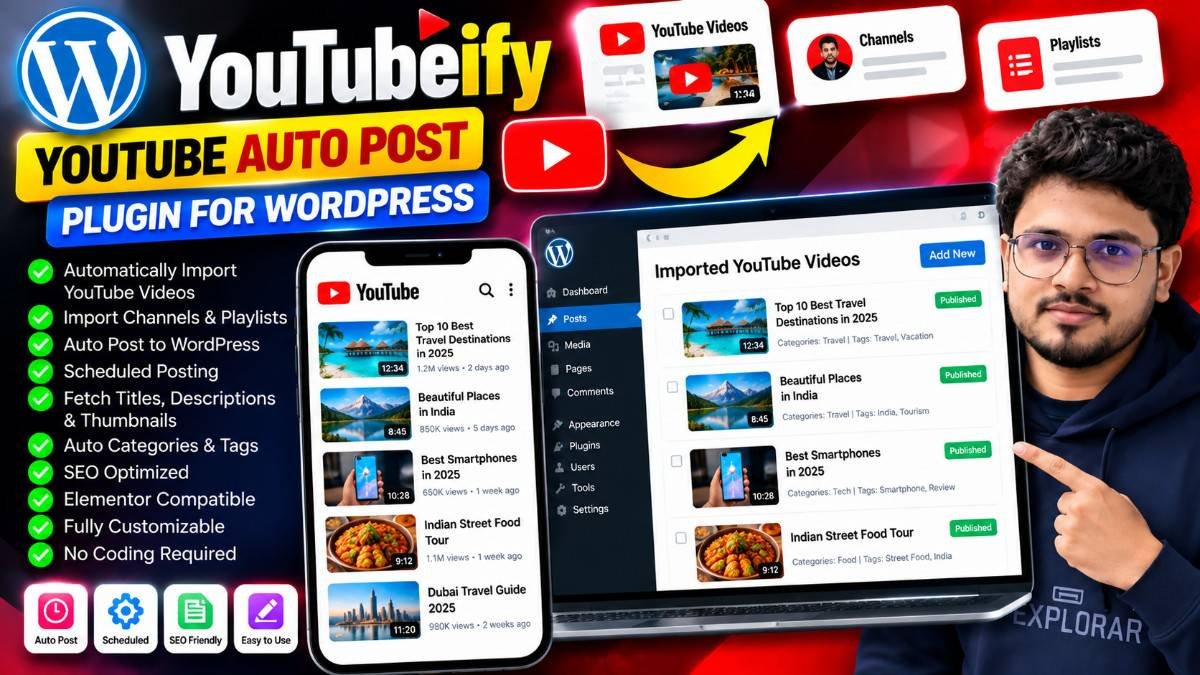 YouTubeify – YouTube Auto Post Plugin for WordPress | Automatically Import YouTube Videos to WordPress