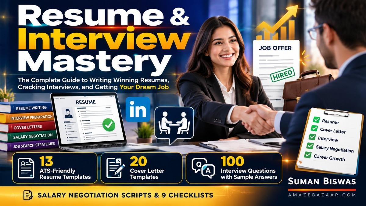 Resume &amp; Interview Mastery – The Complete Career Guide to ATS Resume Writing, Interview Success &amp; Dream Job Preparation (2026 Edition)