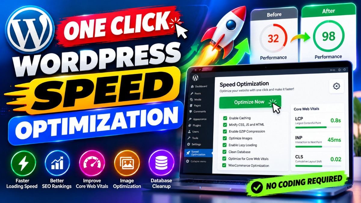 One Click WordPress Speed Optimization – Boost Website Performance, Core Web Vitals &amp; PageSpeed
