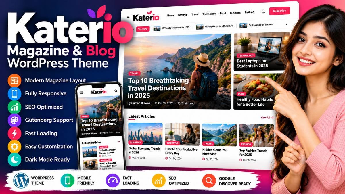 Katerio – Magazine & Blog WordPress Theme