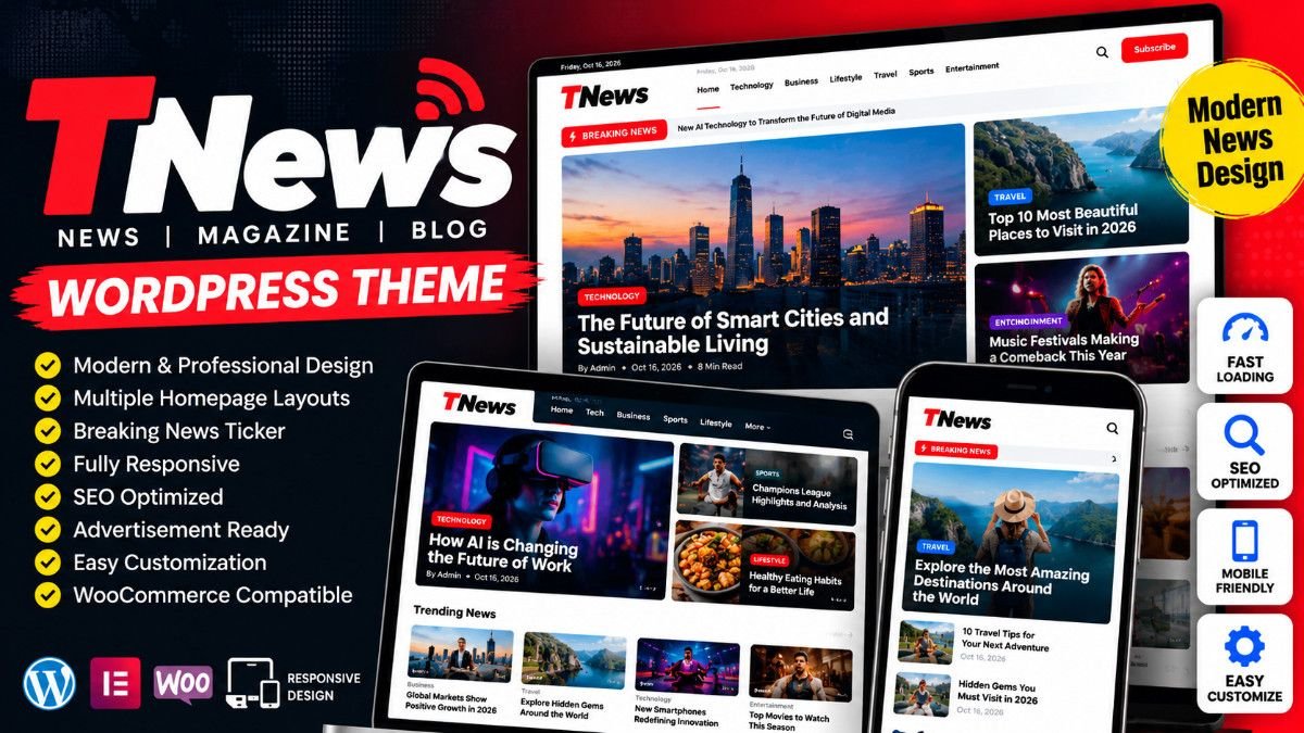 TNews – News & Magazine WordPress Theme
